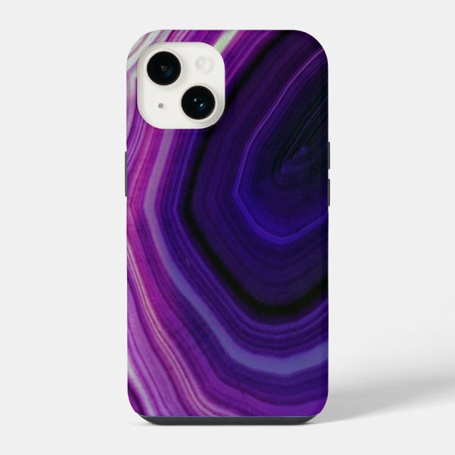 Falln Swirled Purple Geode Iphone Case (Back)