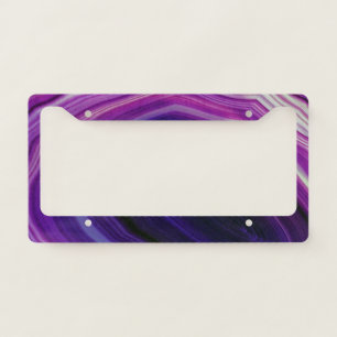 Falln Swirled Purple Geode License Plate Frame
