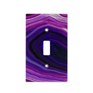 Falln Swirled Purple Geode Light Switch Cover