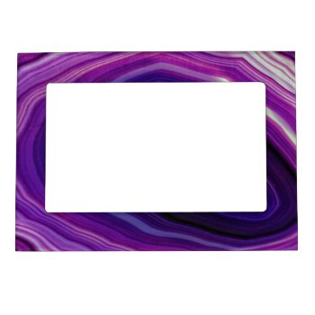 Falln Swirled Purple Geode Magnetic Photo Frame by FallnAngelCreations at Zazzle