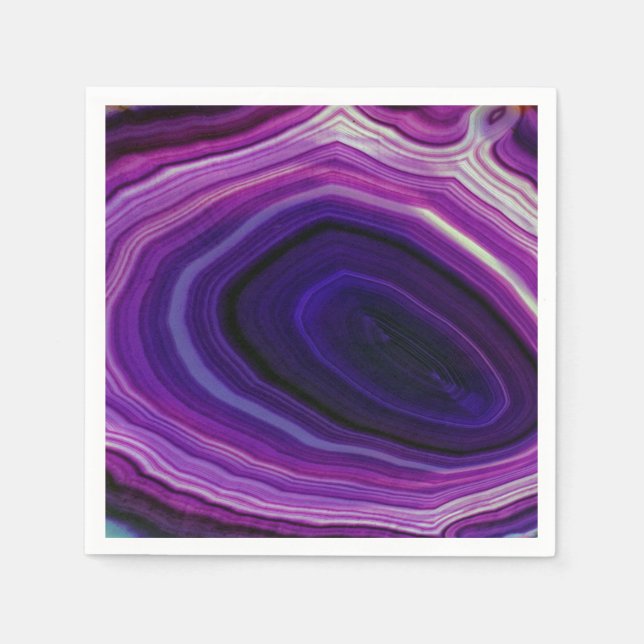Falln Swirled Purple Geode Napkins (Front)