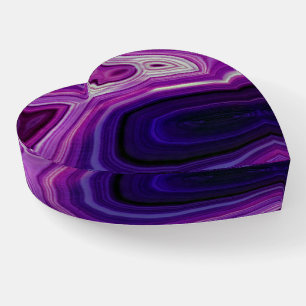 Falln Swirled Purple Geode Paperweight