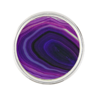 Falln Swirled Purple Geode Pin