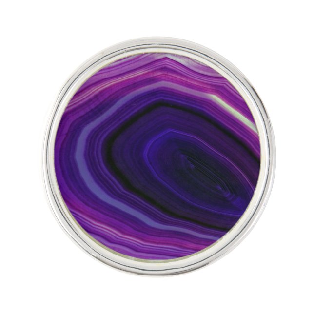 Falln Swirled Purple Geode Pin (Front)