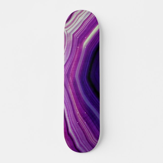 Falln Swirled Purple Geode Skateboard (Front)
