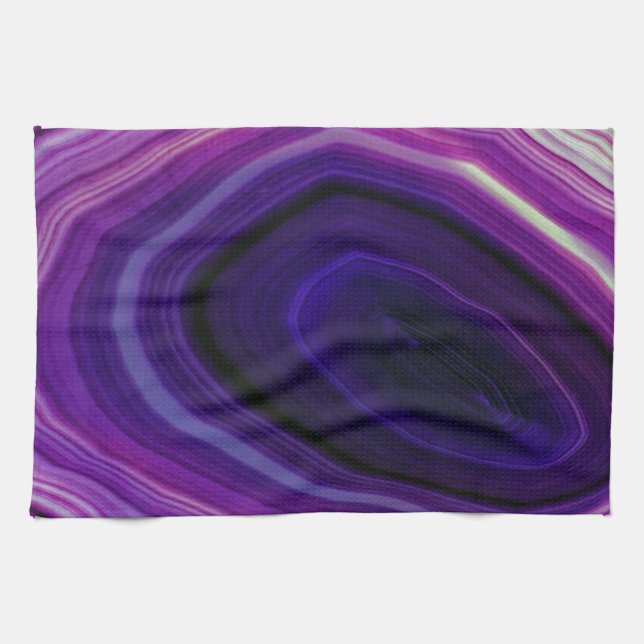 Falln Swirled Purple Geode Towel (Horizontal)