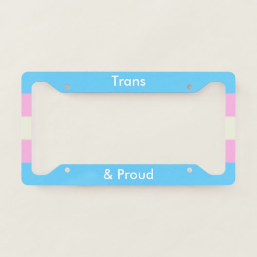 Falln Trans and Proud License Plate Frame