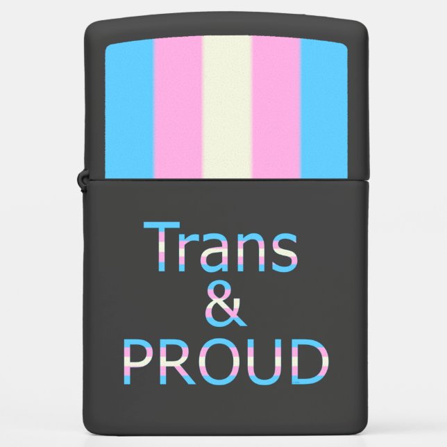 Falln Trans and Proud Zippo Lighter (Front)