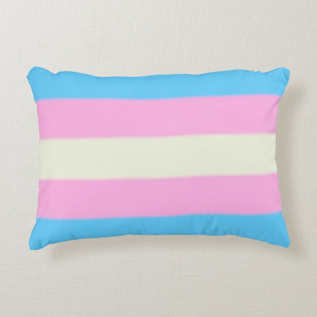Falln Transgender Pride Flag Accent Pillow (Front)