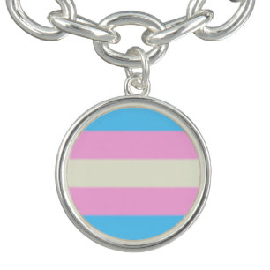 Falln Transgender Pride Flag Charm Bracelet