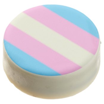 Falln Transgender Pride Flag Chocolate Covered Oreo by FallnAngelCreations at Zazzle