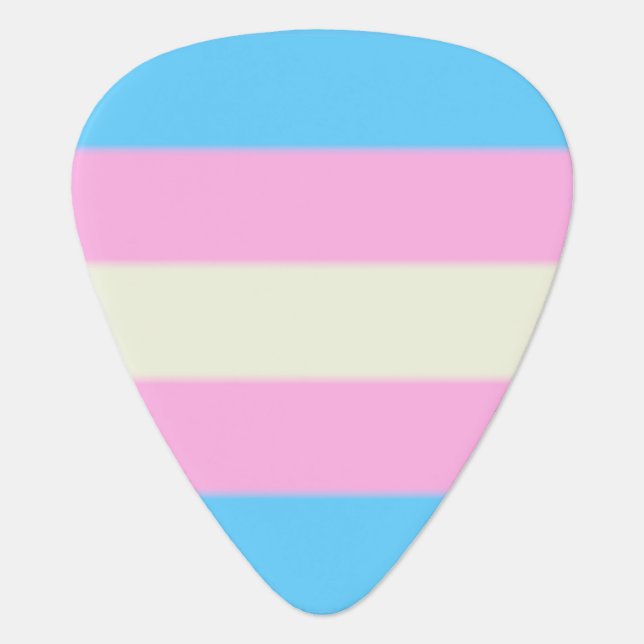 Falln Transgender Pride Flag Guitar Pick (Front)