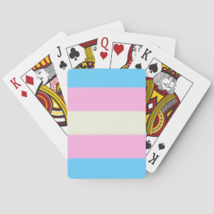 Falln Transgender Pride Flag Poker Cards