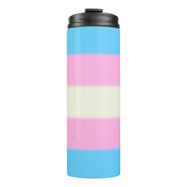 Falln Transgender Pride Flag Thermal Tumbler (Front)