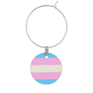 Falln Transgender Pride Flag Wine Charm