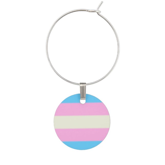 Falln Transgender Pride Flag Wine Charm (First Charm)
