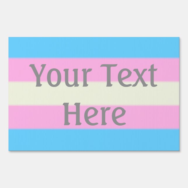 Falln Transgender Pride Flag Yard Sign (Front)