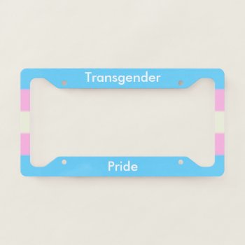 Falln Transgender Pride License Plate Frame by FallnAngelCreations at Zazzle