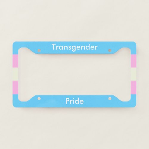 Falln Transgender Pride License Plate Frame