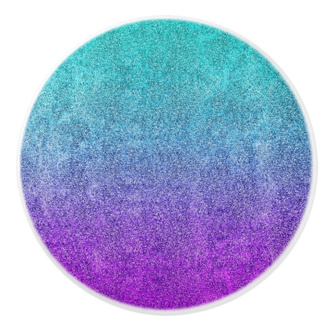 Falln Tropical Dusk Glitter Gradient Ceramic Knob (Front)