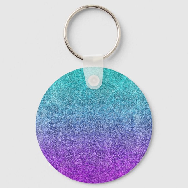 Falln Tropical Dusk Glitter Gradient Keychain (Front)