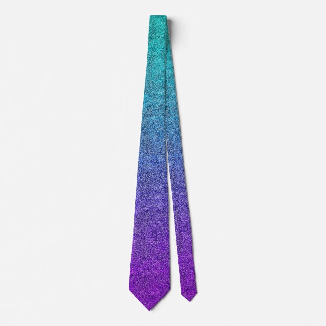 Falln Tropical Dusk Glitter Gradient Neck Tie (Front)