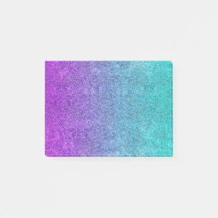 Falln Tropical Dusk Glitter Gradient Post-it Notes