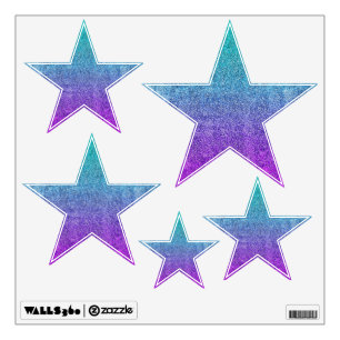 Falln Tropical Dusk Glitter Gradient Wall Sticker
