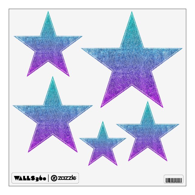 Falln Tropical Dusk Glitter Gradient Wall Sticker (Front)