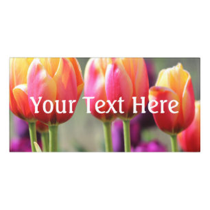 Falln Tulips Aflame Door Sign
