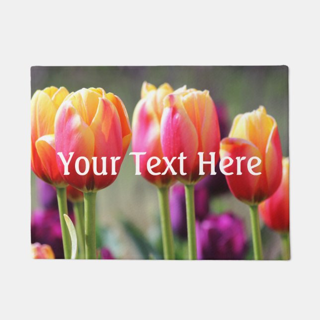 Falln Tulips Aflame Doormat (Front)