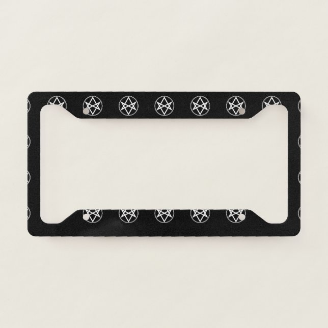 Falln Unicursal Hexagram License Plate Frame (Front)