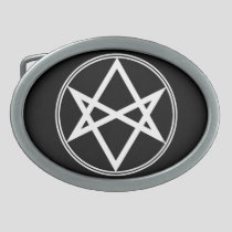 Falln Unicursal Hexagram White Belt Buckle