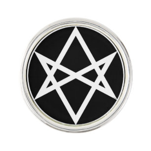 Falln Unicursal Hexagram White Pin