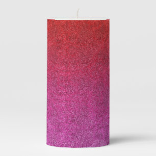 Falln Valentine Glitter Gradient Pillar Candle