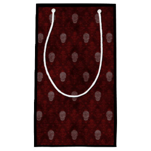 Falln Victorian Skulls Red Small Gift Bag