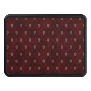Falln Victorian Skulls Red Tow Hitch Cover