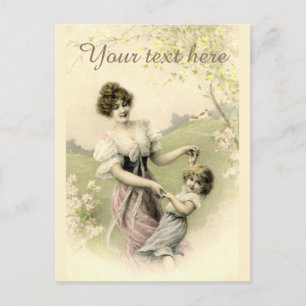 Falln Victorian Spring Time Dance Postcard
