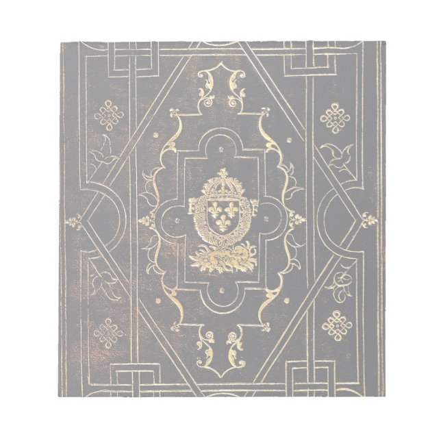 Falln Vintage Leather and Gold Notepad (Front)