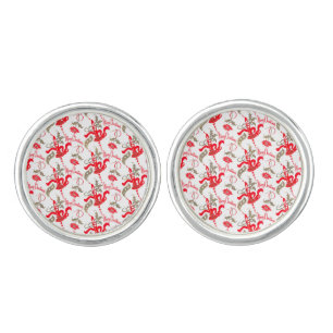 Falln Vintage Merry Christmas Candles Cufflinks