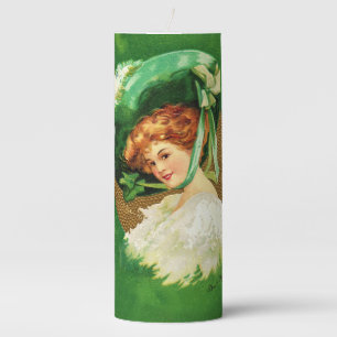Falln Wearing of the Green Pillar Candle