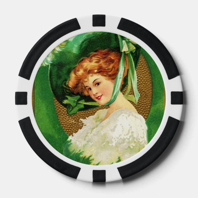 Falln Wearing of the Green Poker Chips (Front)