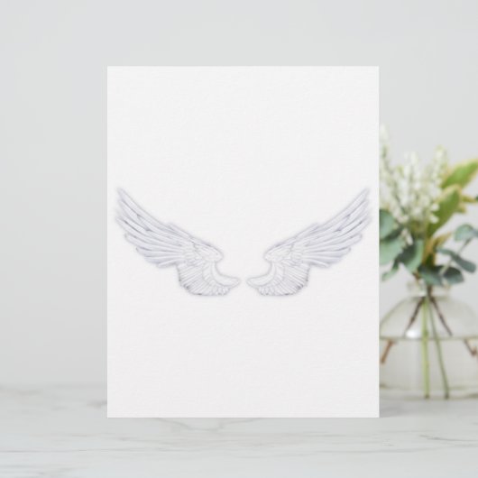 Falln White Angel Wings (Standing Front)