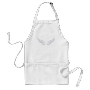 Falln White Angel Wings Adult Apron