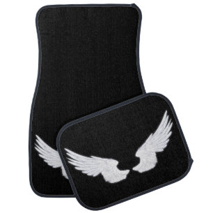 Falln White Angel Wings Car Mat