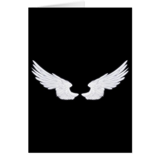 Falln White Angel Wings Cards (Front)
