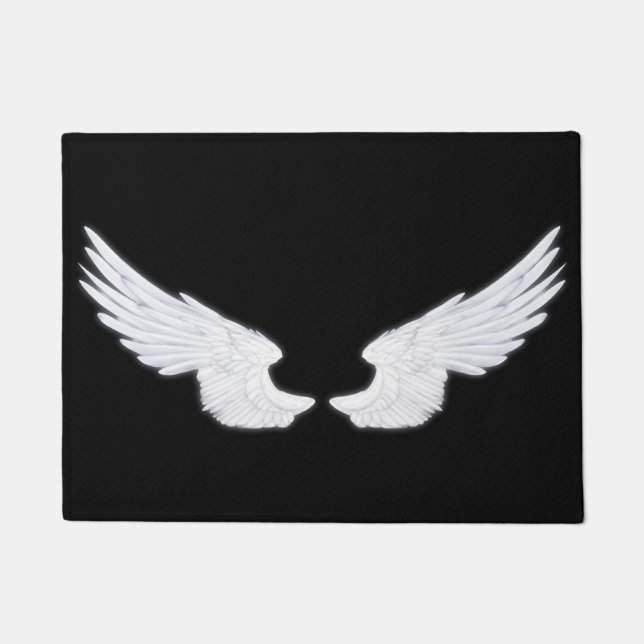 Falln White Angel Wings Doormat (Front)