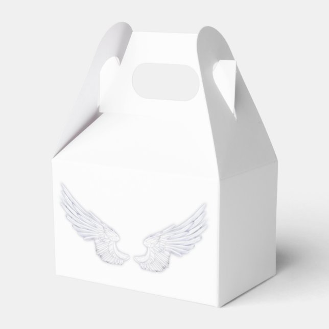 Falln White Angel Wings Favor Boxes (Front Side)