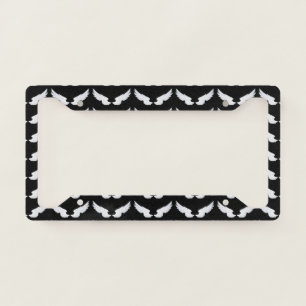 Falln White Angel Wings License Plate Frame