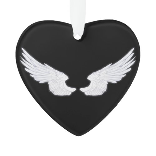 Falln White Angel Wings Ornament